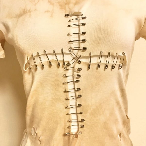 画像6: 【夜の街燈 Street Lamp at Night】・「Street Lamp at Night」　十字架退廃リメイクTシャツ　 (6)