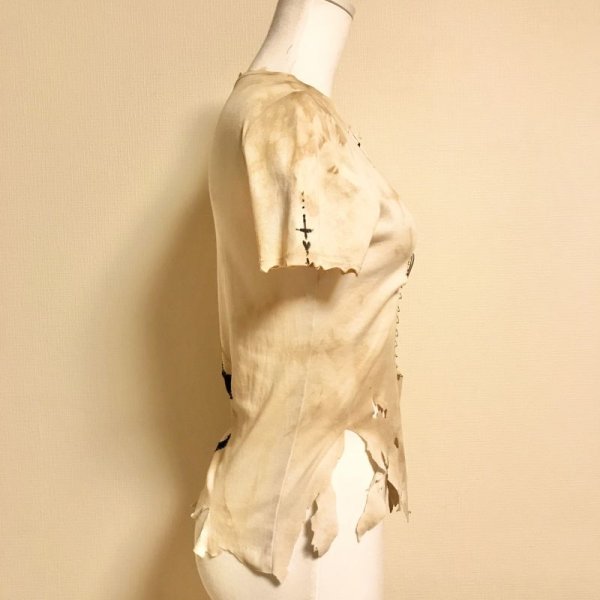 画像3: 【夜の街燈 Street Lamp at Night】・「Street Lamp at Night」　十字架退廃リメイクTシャツ　 (3)