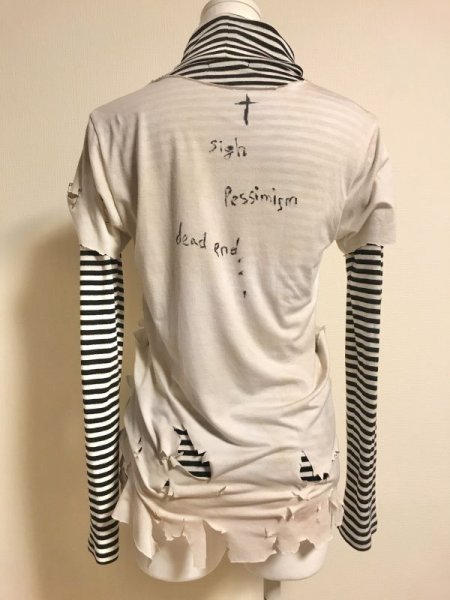 画像12: 【夜の街燈 Street Lamp at Night】・十字架退廃リメイクTシャツ　ver.2 (12)