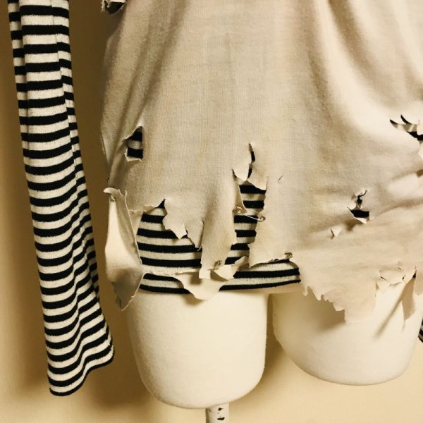 画像14: 【夜の街燈 Street Lamp at Night】・十字架退廃リメイクTシャツ　ver.2 (14)