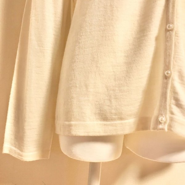 画像5: 【VINTAGE】・パール付きカーディガン　オフ白 (5)