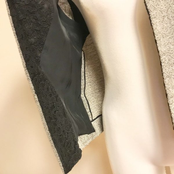 画像7: 【VINTAGE】・レース襟の半袖ジャケット グレー×黒 (7)