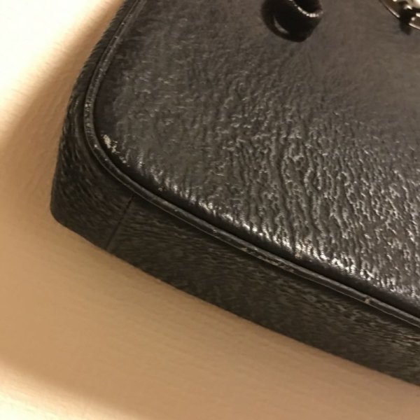 画像11: 【VINTAGE】・レトロレザーハンドバッグ　黒 (11)