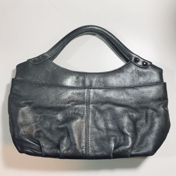 画像2: 【VINTAGE】・お花ハンドバッグ　ブラック (2)