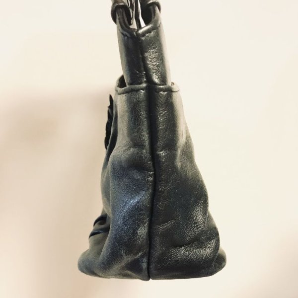 画像4: 【VINTAGE】・お花ハンドバッグ　ブラック (4)