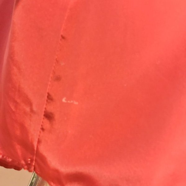 画像7: 【VINTAGE】・ポケット刺繍リボンタイブラウス　レッド (7)