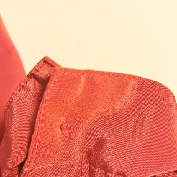 画像8: 【VINTAGE】・ポケット刺繍リボンタイブラウス　レッド (8)