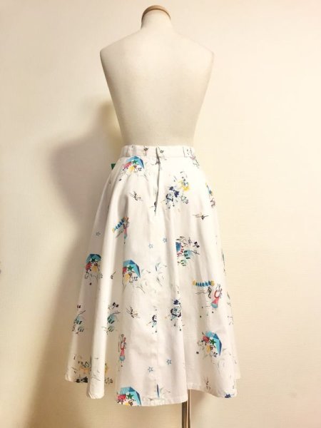 画像3: 【VINTAGE】・ピエロ柄スカート (3)