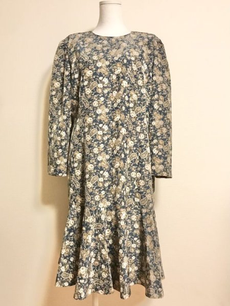 画像6: 【VINTAGE】・フラワーペイズリーワンピース (6)