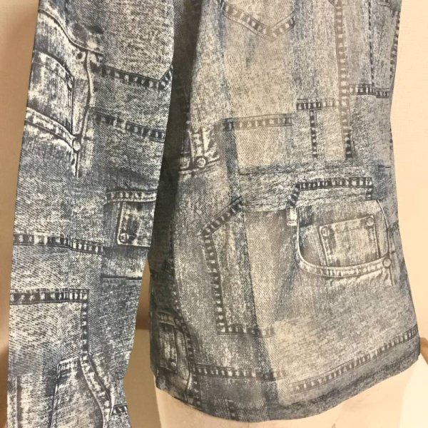 画像5: 【VINTAGE】・トロンプルイユデニムのシースルージャケット (5)