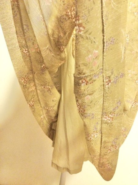 画像6: 【VINTAGE】・花柄シフォンスカート　オリーブ (6)