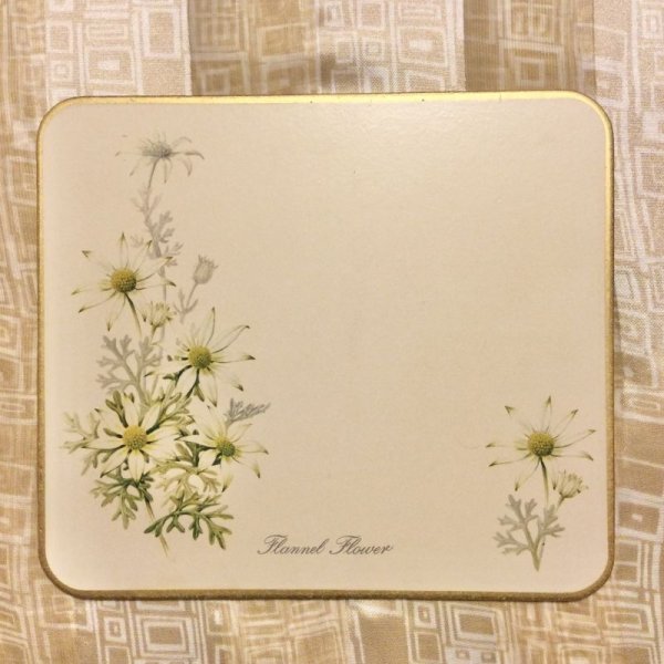 画像2: 【VINTAGE】・コルクランチョンマット　フラワー (2)