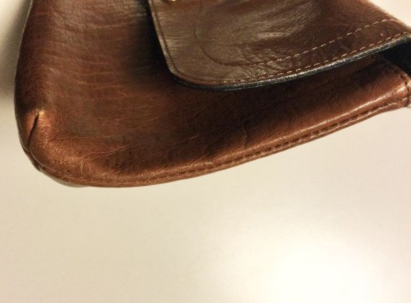 画像8: VINTAGE/ 'B’クラッチバッグ　ブラウン (8)