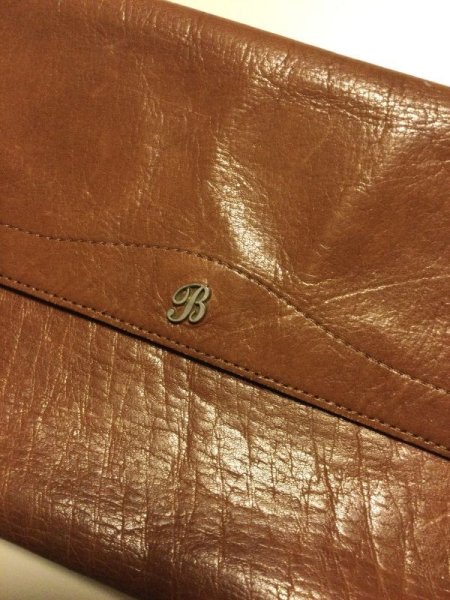 画像4: VINTAGE/ 'B’クラッチバッグ　ブラウン (4)