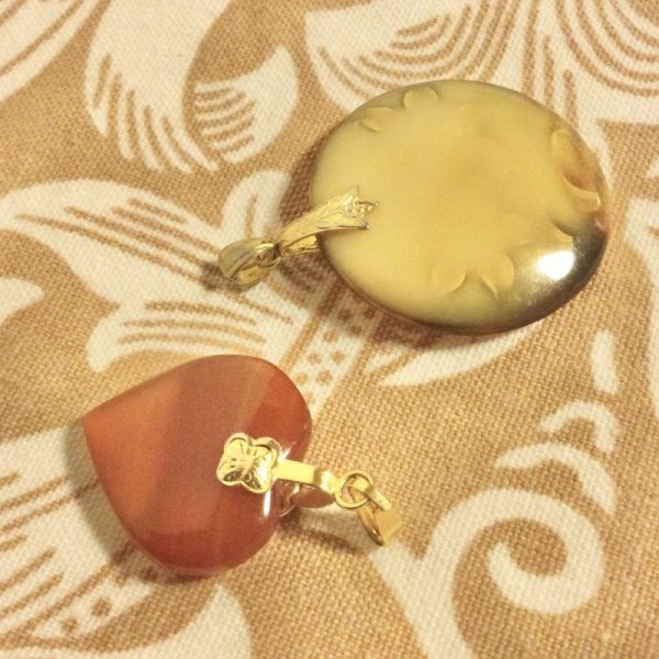 画像4: 【VINTAGE】・チャーム　4点SET　（雫・ハート・円） (4)