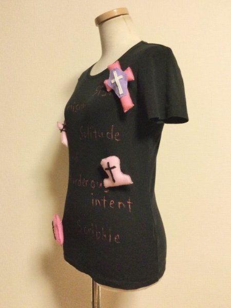 画像3: 【夜の街燈 Street Lamp at Night】・ダークメルヘンなデコラリメイクTシャツ　(poem) (3)