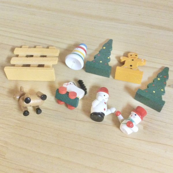 画像3: 【USED】・Merry Christmas 木製ミニチュア (3)