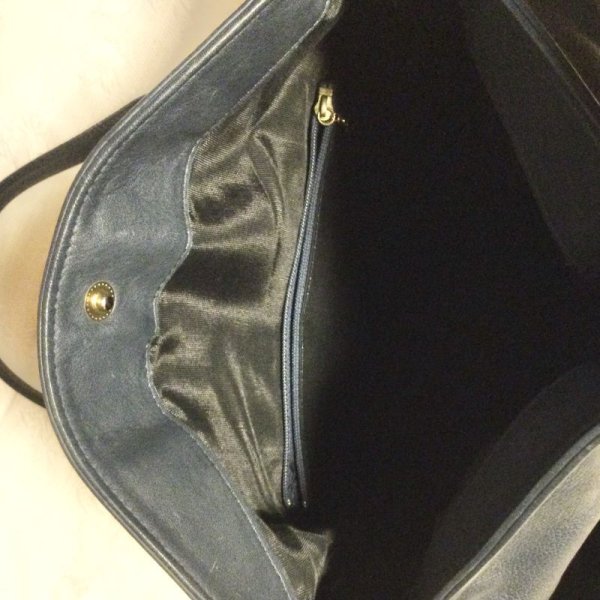 画像10: 【VINTAGE】・YUBI フレームハンドバッグ　ネイビー×レッド　 (10)