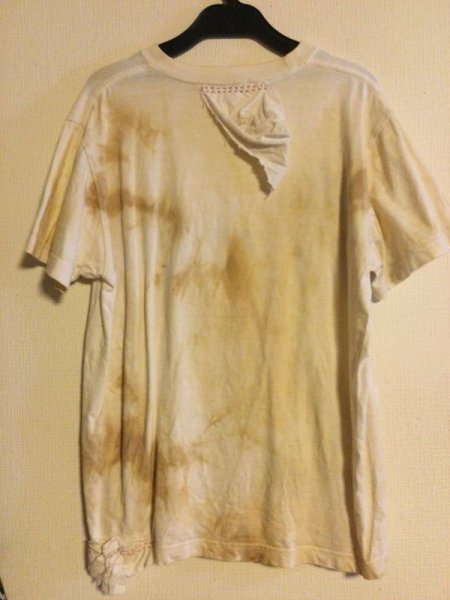 画像2: 【夜の街燈 Street Lamp at Night】・退廃ムラ染めリメイクTシャツ　（Quinary Cross〜五磔) (2)