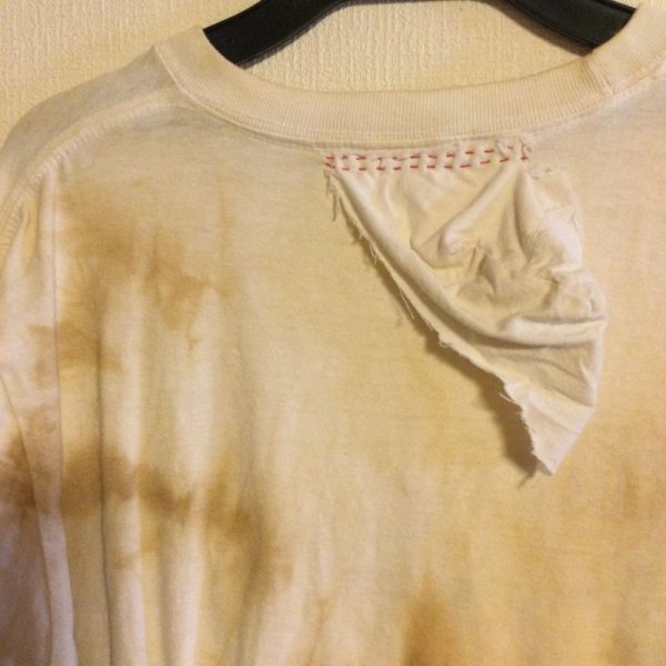 画像3: 【夜の街燈 Street Lamp at Night】・退廃ムラ染めリメイクTシャツ　（Quinary Cross〜五磔) (3)