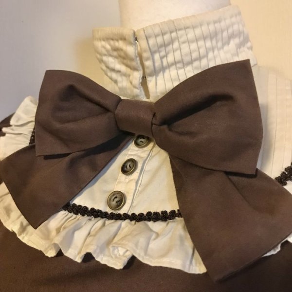 画像4: 【USED】・Victorian maiden/マロリーワンピース・ロング　ブラウン (4)