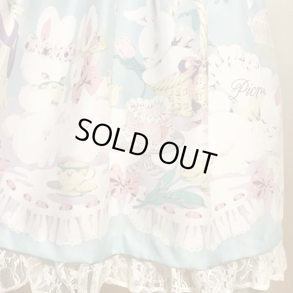 画像9: Angelic Pretty/うさぎのPicnic partyワンピース＋カチューシャ　サックス　SET (9)