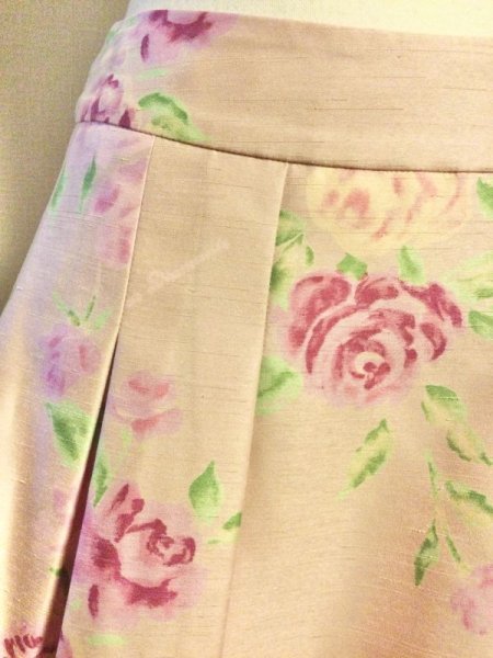 画像7: 【USED】・JESUS DIAMANTE ぼかし薔薇柄のタフタスカート　ピンク (7)