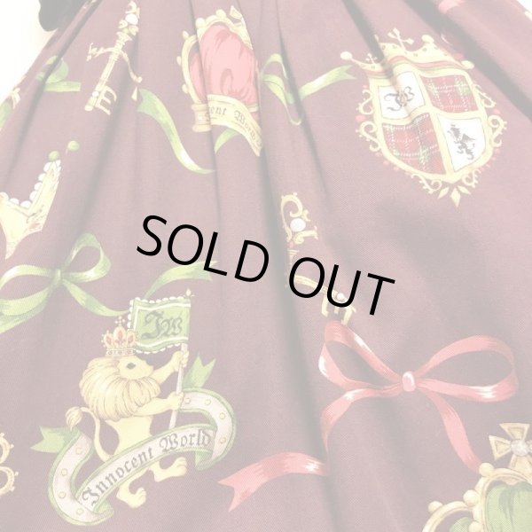 画像7: ※値下げ※Innocent World/エンブレムスカラップJSK　ワイン【10000円→8000円】 (7)