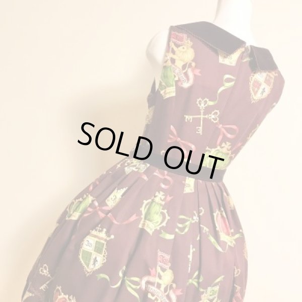 画像5: ※値下げ※Innocent World/エンブレムスカラップJSK　ワイン【10000円→8000円】 (5)