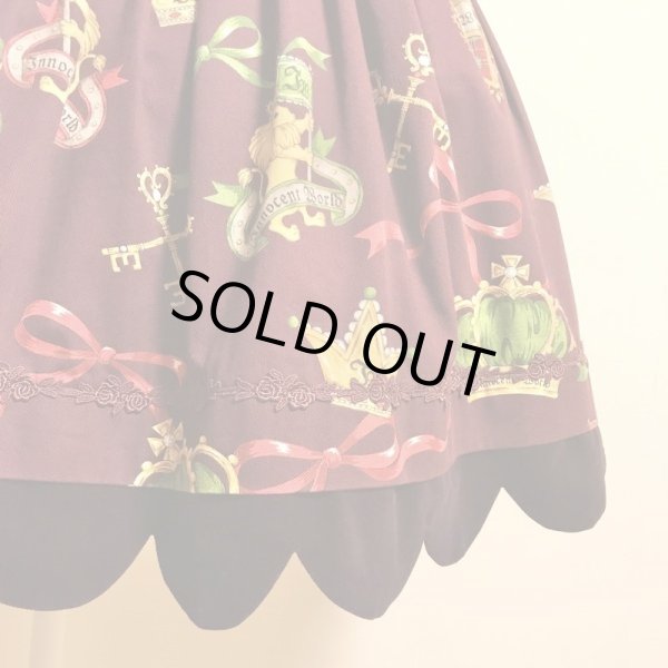 画像6: ※値下げ※Innocent World/エンブレムスカラップJSK　ワイン【10000円→8000円】 (6)