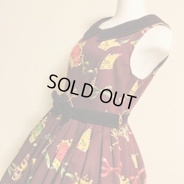 画像4: ※値下げ※Innocent World/エンブレムスカラップJSK　ワイン【10000円→8000円】 (4)