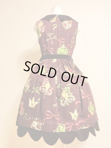 画像3: ※値下げ※Innocent World/エンブレムスカラップJSK　ワイン【10000円→8000円】 (3)