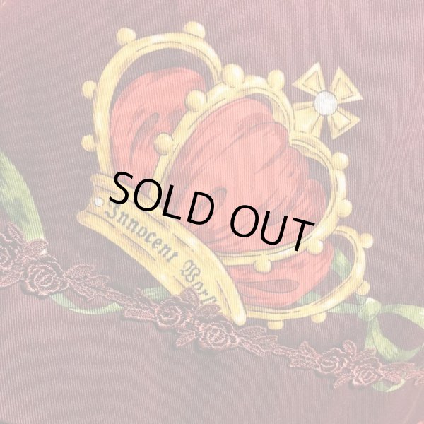 画像8: ※値下げ※Innocent World/エンブレムスカラップJSK　ワイン【10000円→8000円】 (8)
