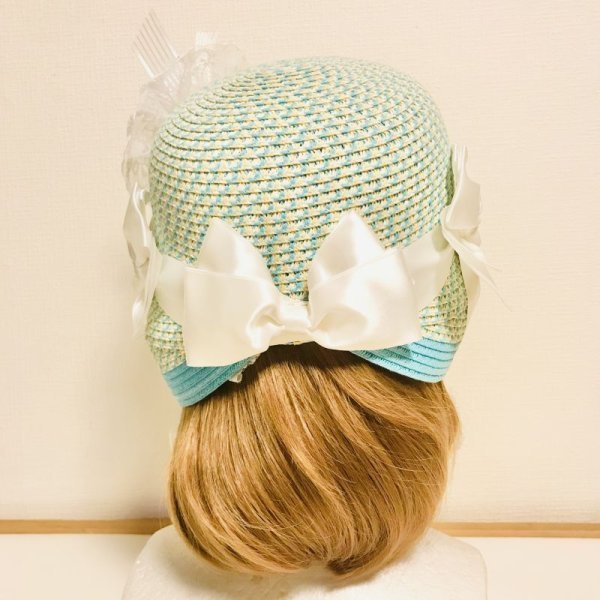 画像3: 【USED】・シュエット/麦わらボンネット ＋ Anges et demons/コサージュブローチクリップ SET (3)