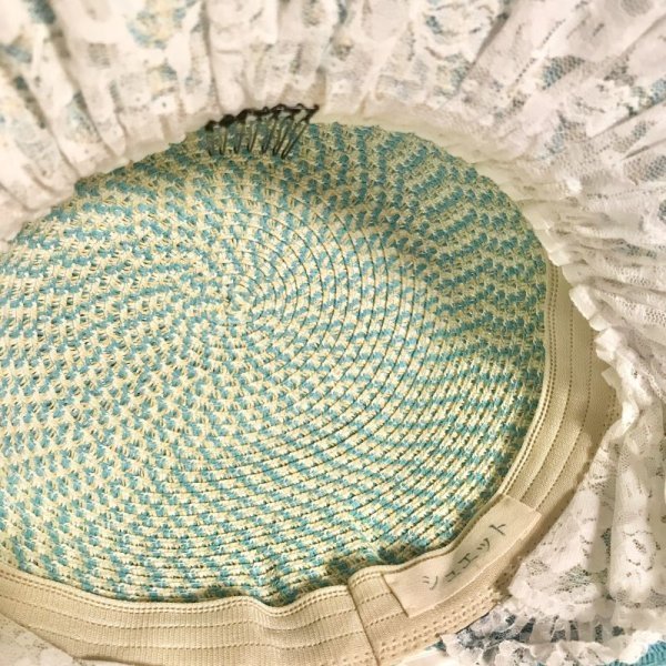 画像11: 【USED】・シュエット/麦わらボンネット ＋ Anges et demons/コサージュブローチクリップ SET (11)