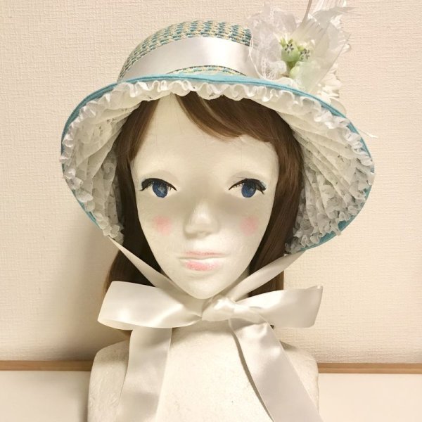 画像5: 【USED】・シュエット/麦わらボンネット ＋ Anges et demons/コサージュブローチクリップ SET (5)