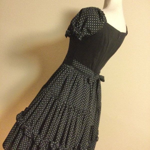 画像5: 【USED】・Beth(Victorian maiden)/ドットシフォンワンピース ネイビー (5)