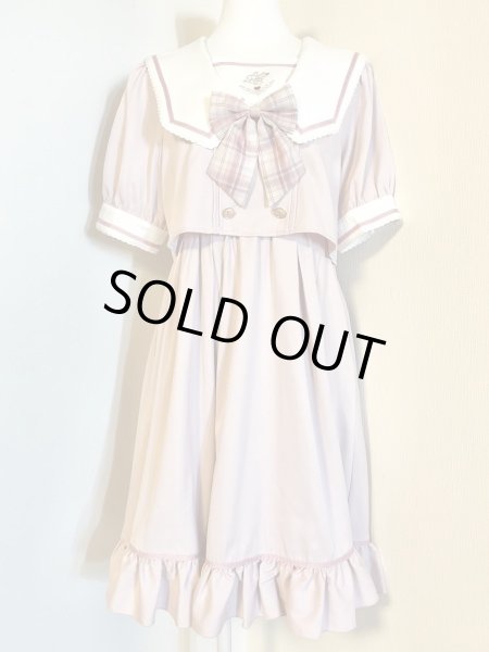画像1: ※値下げ※Amavel/fancy heart セットアップセーラーワンピ　ピンク【5000円→3800円】 (1)