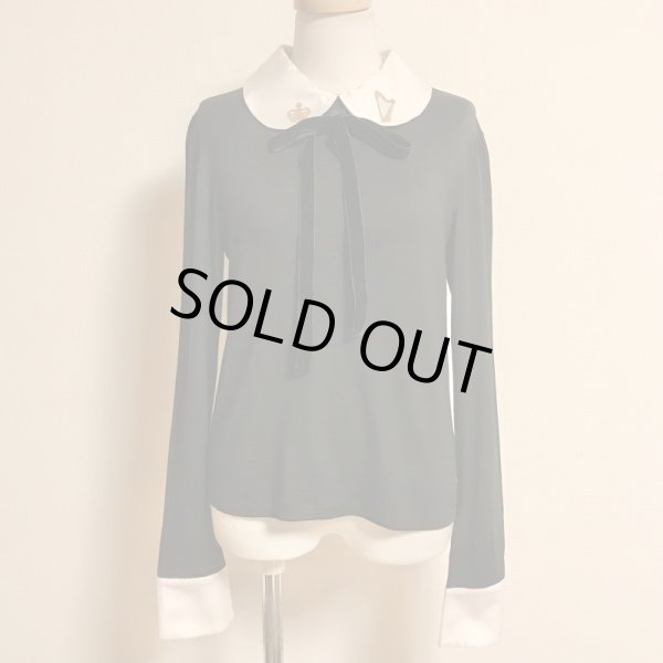 画像1: ※値下げ※Jane Marple/RoyalハープとクラウンEMBのプルオーバー　ブラック【3800円→2000円】 (1)