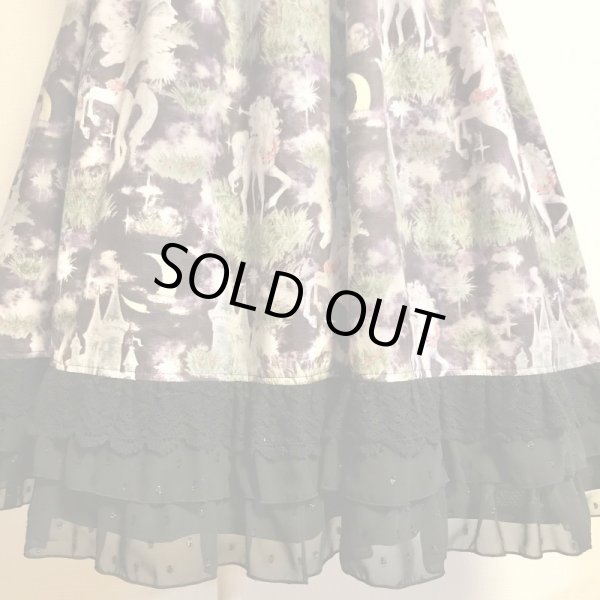 画像6: ALICE and the PIRATES/Paraiso du un Unicorn柄JSK　II型　黒 (6)