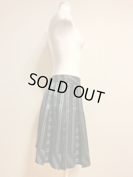 画像2: ※値下げ※Jane Marple/レジメンタルストライプSK　グリーン【1980円→990円】 (2)