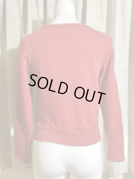 画像3: ※値下げ※Leur Getter/ストライプリボン裏毛カーディガン　レッド【2500円→1995円】 (3)