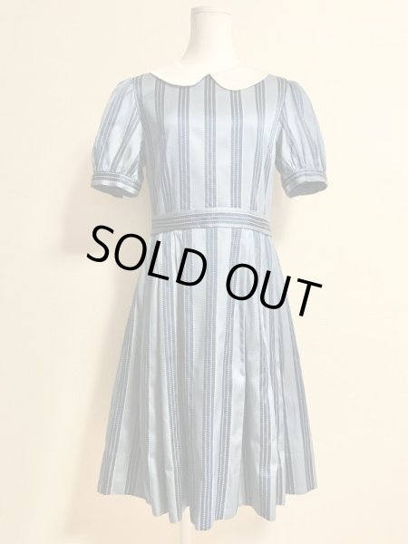 画像1: ※値下げ※Jane Marple/ドットレジメンワンピース　ブルー【5000円→3880円】 (1)