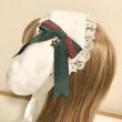 画像6: Angelic Pretty/ロップイヤーBunnyヘッドドレス　LAFORET PRIVATE PARTY原宿店限定(白×りぼんグリーン) (6)