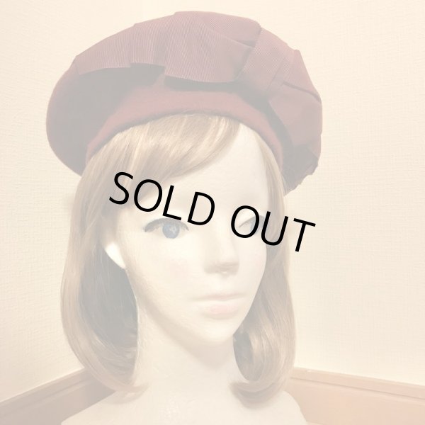 画像4: ◼️再値下げ◼️Jane Marple/グログランリボンベレー　ボルドー 【3000円→1890円】 (4)