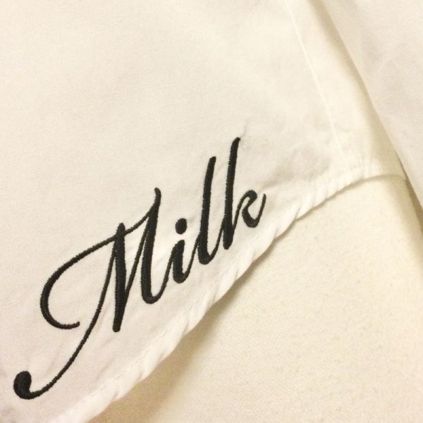 画像7: 【USED】・MILK/Ribbon tie ロゴブラウス　白 (7)