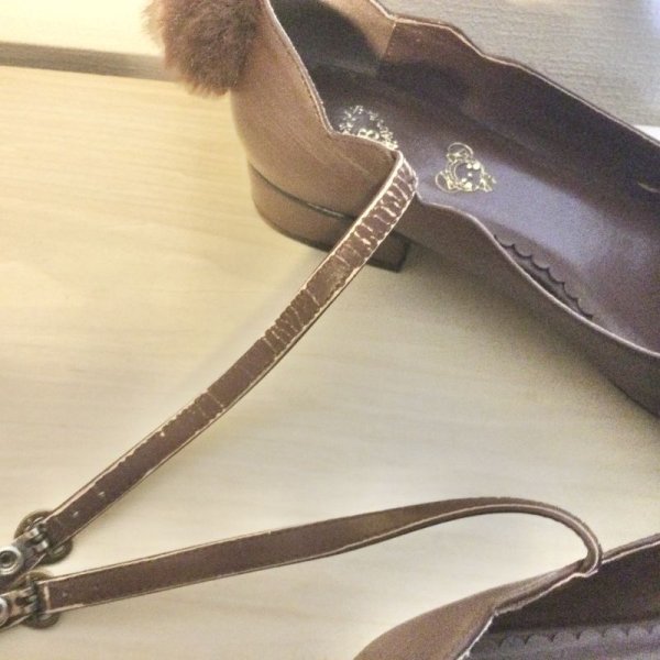 画像9: 【USED】・BABY,THE STARS SHINE BRIGHT/くまくみゃちゃんシューズ　茶×ミルクティ　L (9)