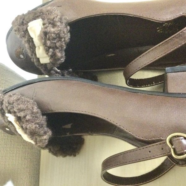 画像7: 【USED】・BABY,THE STARS SHINE BRIGHT/くまくみゃちゃんシューズ　茶×ミルクティ　L (7)