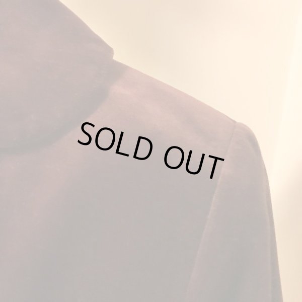 画像12: Jane Marple/Cotton velvet round collar jacket ボルドー  (12)