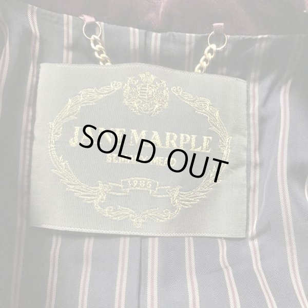 画像7: Jane Marple/Cotton velvet round collar jacket ボルドー  (7)